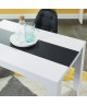 DAMIA Table a manger de 4 a 6 personnes style contemporain blanc et noir mat  L 120 x l 80 cm