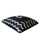 Coussin a message POINT INTERRO 38x38 cm noir et blanc