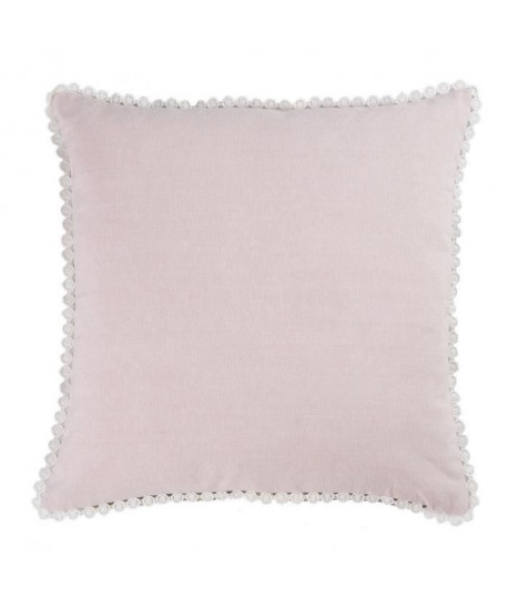 DEKOANDCO Coussin Chinny blush  Blanc lin  40 x 40 cm