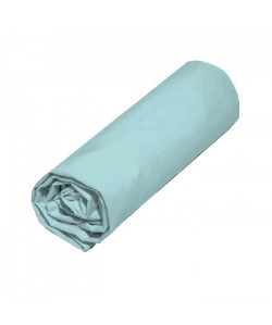 COTE DECO Drap housse Microfibre 160x200 cm  Bleu aqua