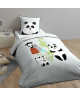 COTE DECO KIDS Panda Housse de Couette 100% Coton  140x200 cm avec 1 taie 63x63 cm