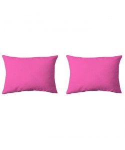 COTE DECO Lot de 2 Taies d\'Oreillers Microfibre 50x70 cm  Fuchsia