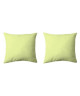 COTE DECO Lot de 2 Taies d\'Oreillers Microfibre 63x63 cm  Vert anis