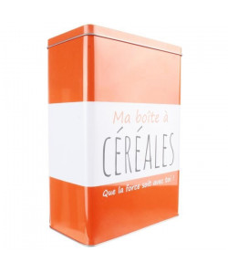 Ma boîte a Céréales  17,4x9,3x24,1 cm  Orange et blanc