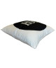 Coussin a message HUG 38x38 cm blanc et noir