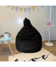 LANA Poire pouf en coton Ř75x110 cm noir