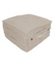 Coussin de sol 3 plis 100% coton 60x60x180 cm  Blanc lin