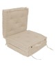 Coussin de sol 3 plis 100% coton 60x60x180 cm  Blanc lin