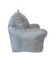 ALEX Fauteuil Pouf Enfant 50x55x50 cm Gris Clair