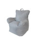 ALEX Fauteuil Pouf Enfant 50x55x50 cm Gris Clair