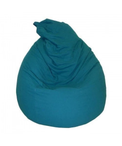 Poire pouf en coton LANA Ř75x110 cm bleu paon