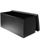 Coffre Banc Pouf Pliable  76,5x37,5x37,5 cm  Noir