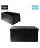 Coffre Banc Pouf Pliable  76,5x37,5x37,5 cm  Noir