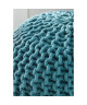 TODAY Pouf tricot Waby Sabi  100% coton  ř45xH30 cm  Bleu canard