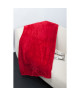 Plaid microfibre grand luxe uni 130x160 cm rouge foncé