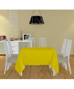 SOLEIL D\'OCRE Nappe carrée Alix  180x180 cm  Jaune