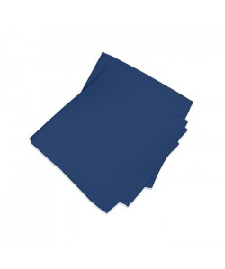 SOLEIL D\'OCRE Lot de 3 serviettes de table ALIX  Bleu Marine