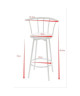 BISTROT Tabouret de bar bistrot en métal  Revetement simili blanc  Contemporain  L 56,5 x P 40 cm