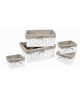 HOMEA Set de 5 paniers de rangement H131820 cm blanc et taupe