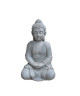 HOMEA Statut Bouddha assis déco H46 cm gris