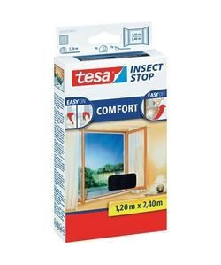 TESA Moustiquaire Comfort pour portesfenetres  1,20m x 2,4 m  Noir