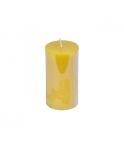 Bougie pilier parfum miel sauvage H 11 cm Jaune