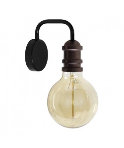 Applique Norwich pour ampoule décorative  Métal noir / Bronze  E27 40W