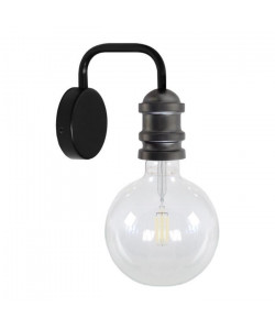 Applique Norwich pour ampoule décorative  Métal noir / Anthracite  E27 40W