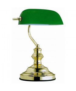 GLOBO LIGHTING Lampe a poser avec interrupteur  L 25 x l 19 x H 36 cm  Laiton vert