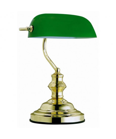 GLOBO LIGHTING Lampe a poser avec interrupteur  L 25 x l 19 x H 36 cm  Laiton vert