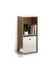 HOMEA Cube de rangement avec 2 niches 67,6x34,4x29,5 cm gris cérusé