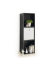 HOMEA Cube de rangement avec 3 niches 100,8x34,4x29,5 cm noir