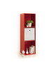 HOMEA Cube de rangement avec 3 niches 100,8x34,4x29,5 cm rouge