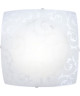 GLOBO Plafonnier verre satiné ILLU L25 x l25 x h6,5 cm  Blanc