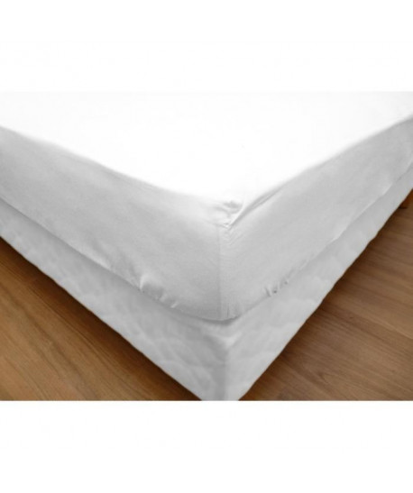 SOLEIL D\'OCRE Protege matelas bouclette 90x200 cm blanc