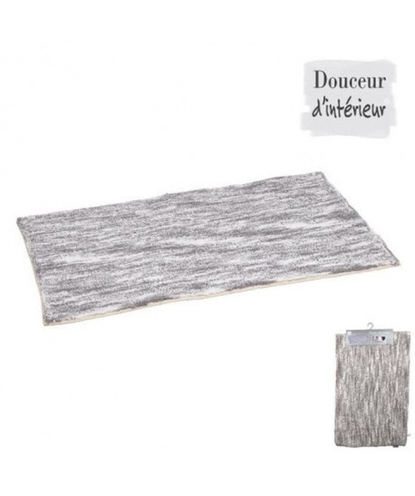 Tapis de bain 100% coton 87x51 cm Gris