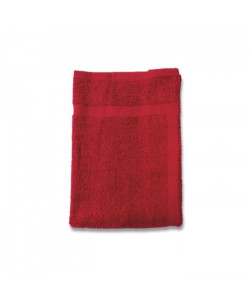 SOLEIL D\'OCRE Tapis de bain 100% Coton DOUCEUR 50x80 cm  Rouge