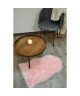 Tapis imitation peau de bete Cocooning 55x80 cm rose