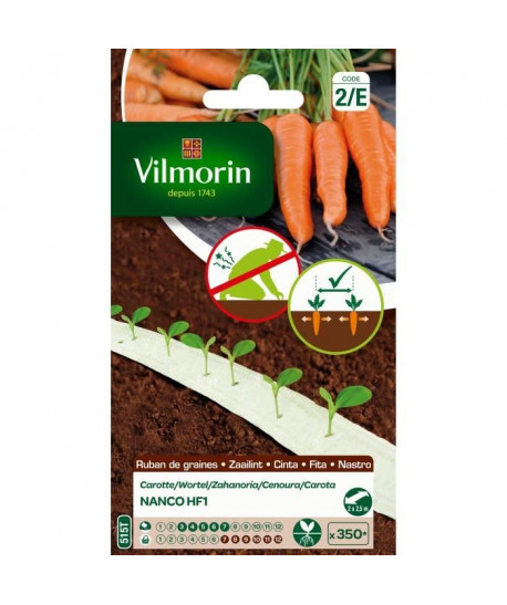 VILMORIN Ruban graines de Carotte NANCO  2 x 2,5 m