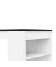 Table bar de 4 a 6 personnes style contemporain blanc et noir mat  L 115 x l 50 cm