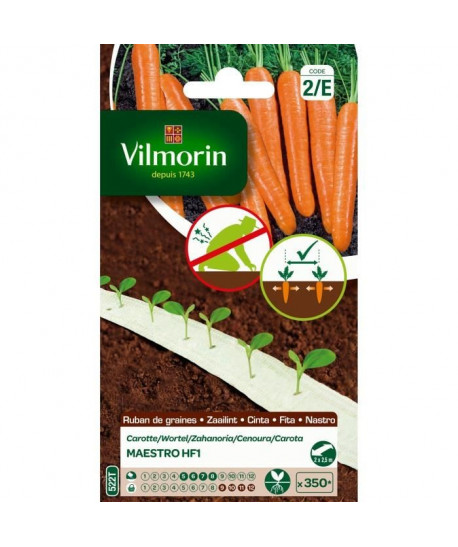 VILMORIN Ruban graines de Carotte MAESTRO  2 x 2,5 m