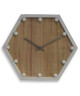 ORIUM Horloge murale lumineuse Véga  37x32 cm  Blanc et marron bois