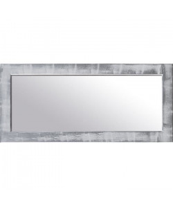 NAPLES Miroir pin 42x92 cm Argenté et blanc