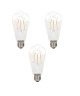 BRILLIANT Lot de 3 ampoules LED filament décorative style retro E27 4 W équivalent a 40 W