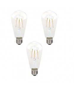 BRILLIANT Lot de 3 ampoules LED filament décorative style retro E27 4 W équivalent a 40 W