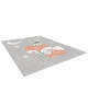 KIDS Tapis enfant tissé en velours polypropylene 120x170 cm  Gris