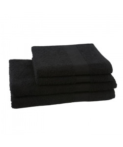 JULES CLARYSSE Lot de 2 serviettes  2 draps de bain Viva  Noir