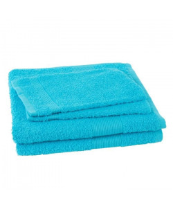 JULES CLARYSSE Lot de 2 serviettes  2 gants de toilette Viva  Bleu Turquoise