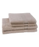 JULES CLARYSSE  Lot de 2 serviettes  2 draps de bain Élégance  Sable