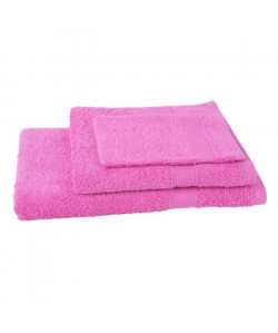 JULES CLARYSSE Lot de 1 serviette  1 drap de bain  1 gant de toilette Élégance  Rose